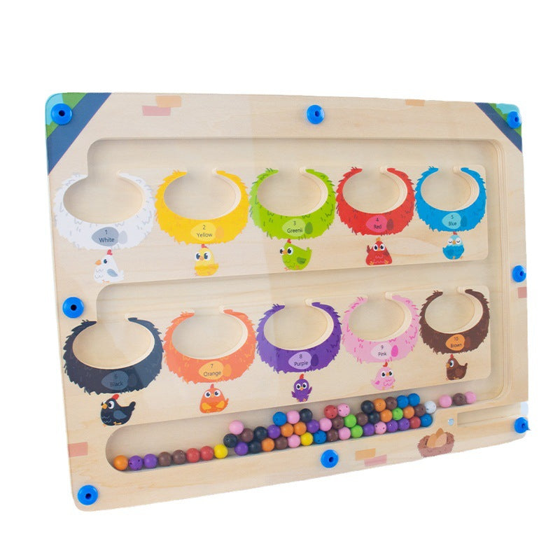 Wooden Magnetic Digital Maze Montessori Toys for Kids