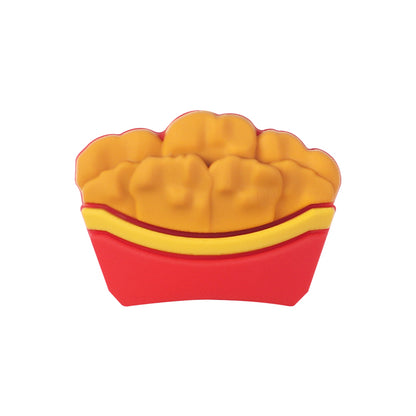 20Pcs Silicone 3D Focal Beads Fast Food Chicken Nuggets French Fries Taco 15
