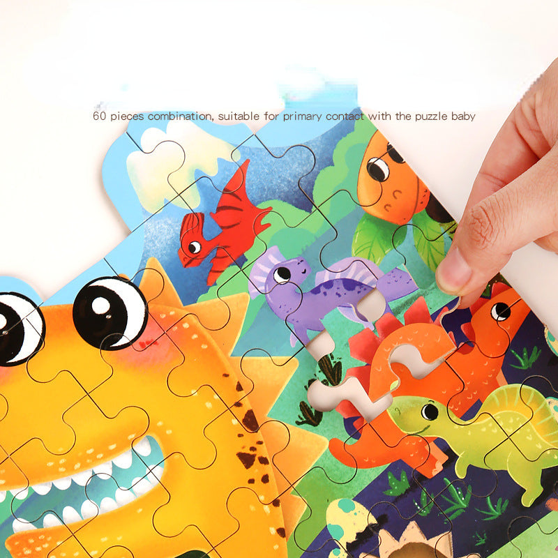 Dinosaur Wooden Puzzle Educational Toy for Kids 3