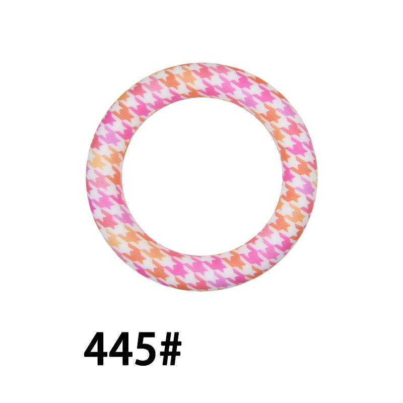 65mm Printed Round Silicone Rings 445