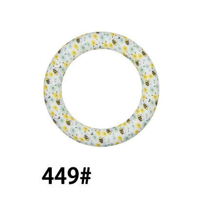 65mm Printed Round Silicone Rings 449