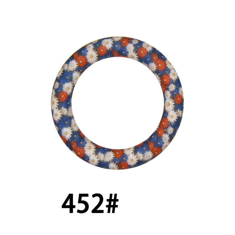 65mm Printed Round Silicone Rings 452