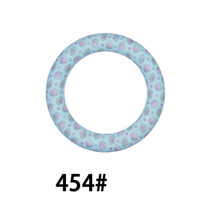 65mm Printed Round Silicone Rings 454