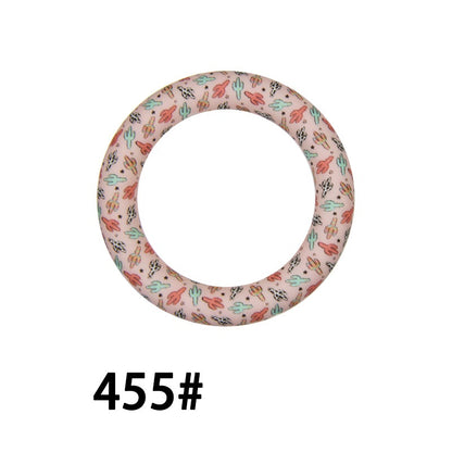 65mm Printed Round Silicone Rings 455