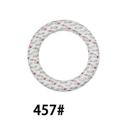 65mm Printed Round Silicone Rings 457