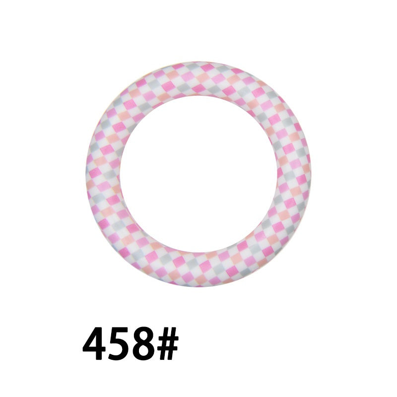 65mm Printed Round Silicone Rings 458
