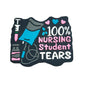 Silicone Focal Beads Nursing Student Tears Printed Text Design