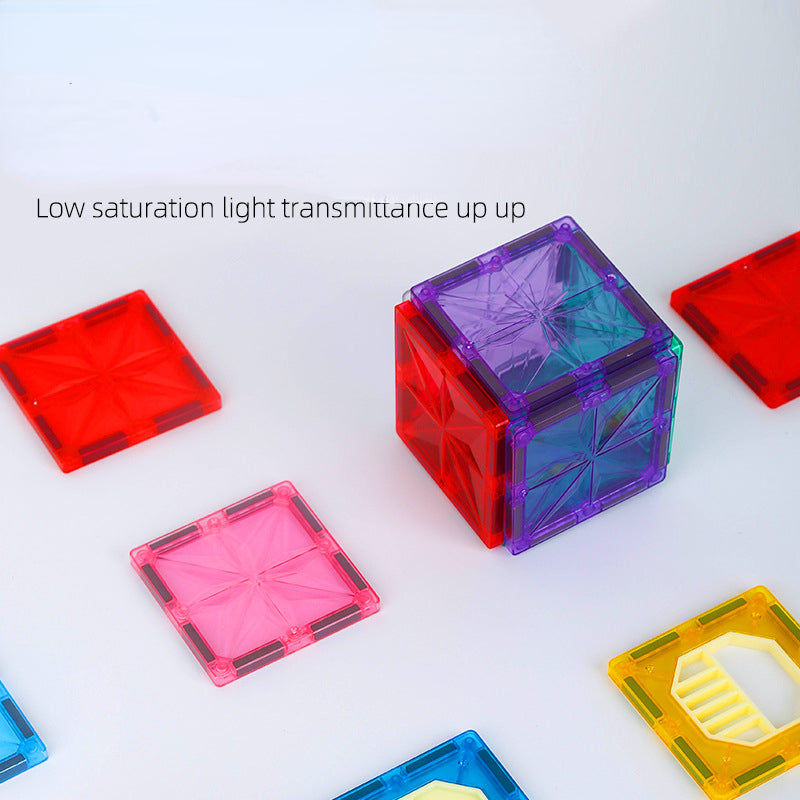 ABS Magnetic Tiles Building Blocks Educational STEM Toy 64 Pieces 3