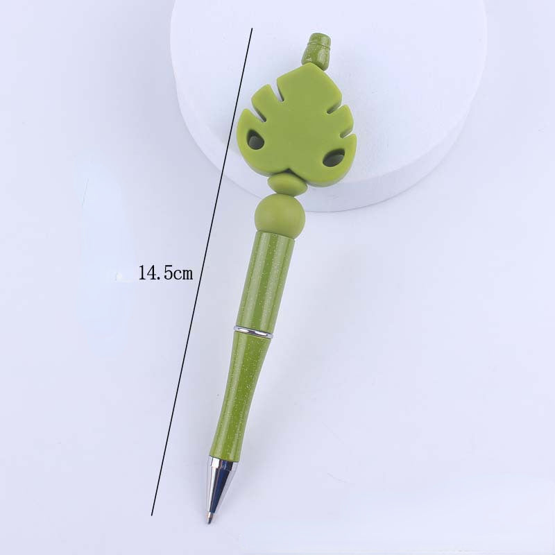 Flower Silicone Beaded Pens Handmade Novelty Ballpoint Pens Gift 5