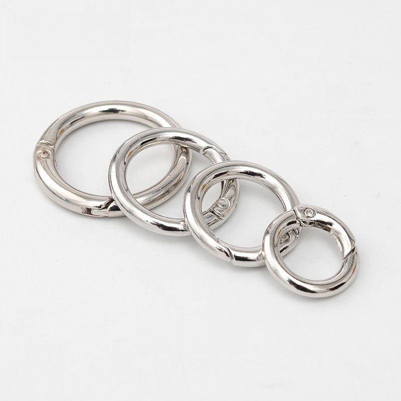 10Pcs 20mm Zinc Alloy Spring O Rings Jewelry Findings