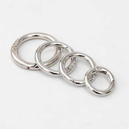 10Pcs 20mm Zinc Alloy Spring O Rings Jewelry Findings