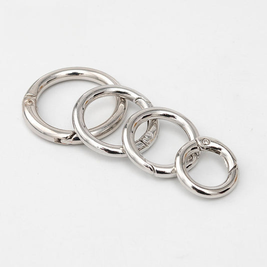 10Pcs 20mm Zinc Alloy Spring O Rings Jewelry Findings