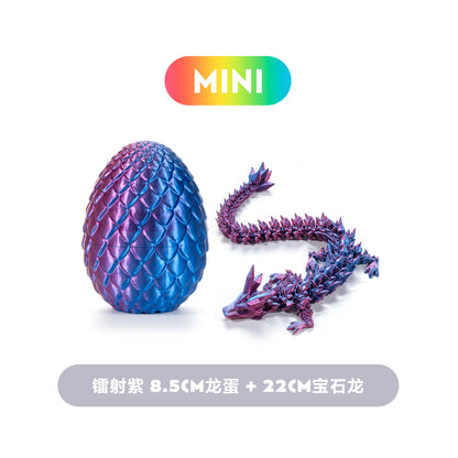 3D Printed Chinese Loong Dragon Egg Decoration Gift 22cm