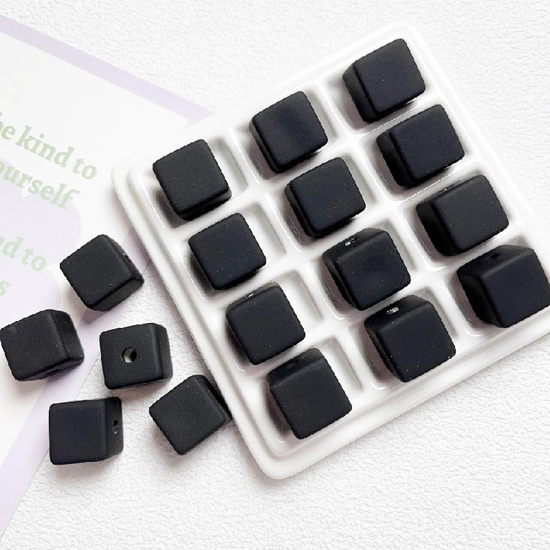 10pcs 16mm Cube Acrylic Beads DIY Bracelet Making 18