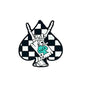 Silicone Focal Beads Checkered Ace Of Spades Hand Gesture Holding Card 2