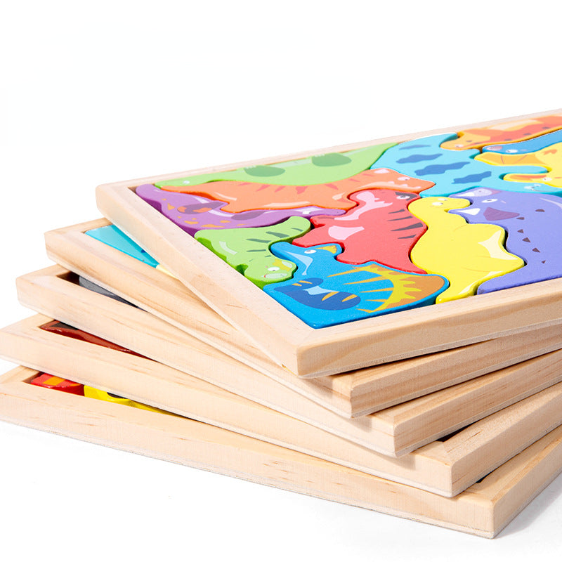 Wooden 3D Puzzle Creative Animal and Vehicle Toys for Kids 2