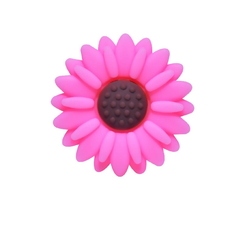 50pcs Silicone Focal Beads Daisy Flower Variety of Colors Design 21
