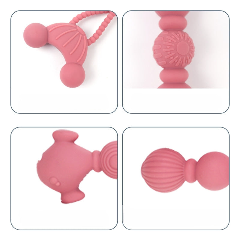 Silicone Teething Toy Baby Soothing Chew Toy 5 Pcs Set 3