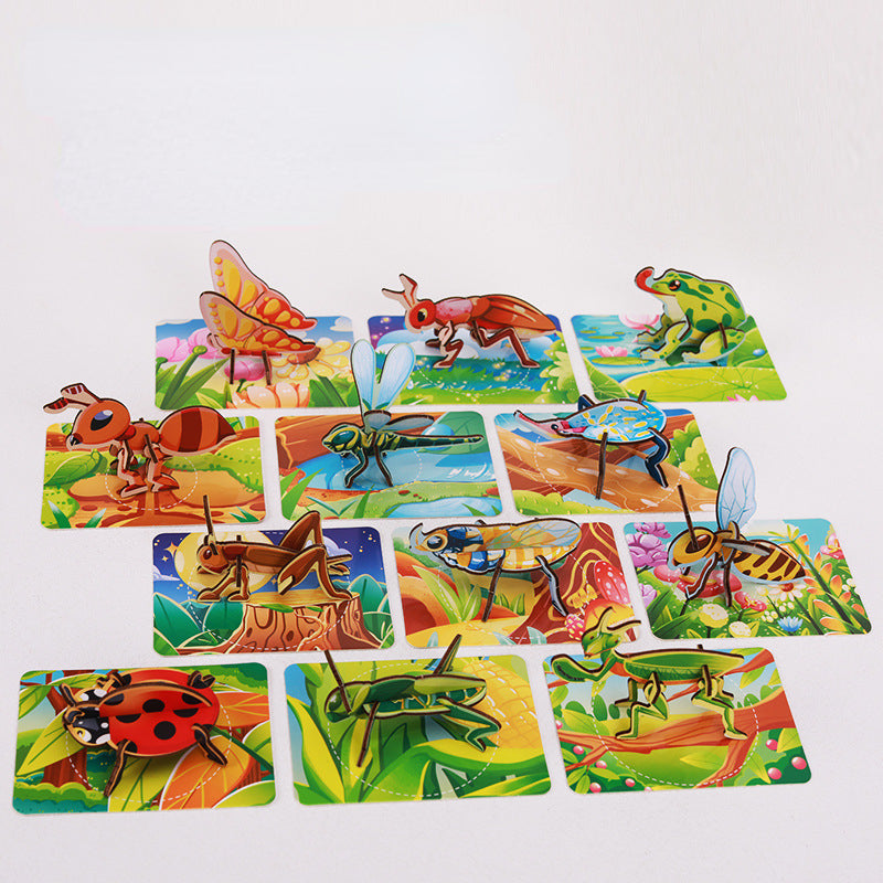 Wooden 3D Puzzle Insect Educational Toy for Kids 4