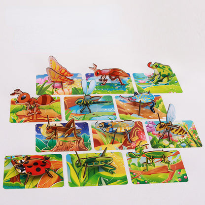 Wooden 3D Puzzle Insect Educational Toy for Kids 4