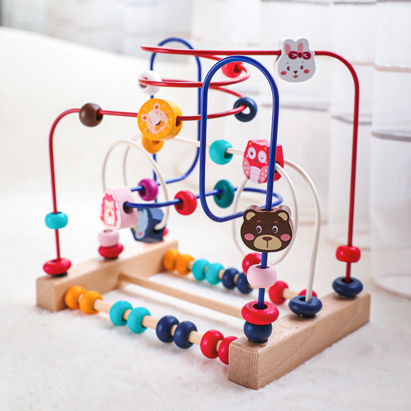 Wooden Bead Maze Educational Activity Toy for Toddlers