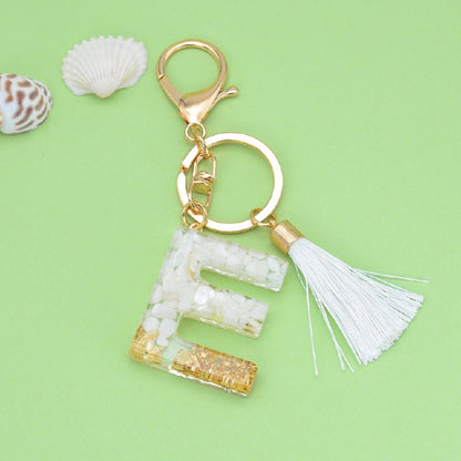 Tassel Letter Keychain A to Z Resin Initial Charm 8