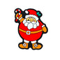 Silicone Focal Beads Christmas Santa Claus Raising Candy Cane
