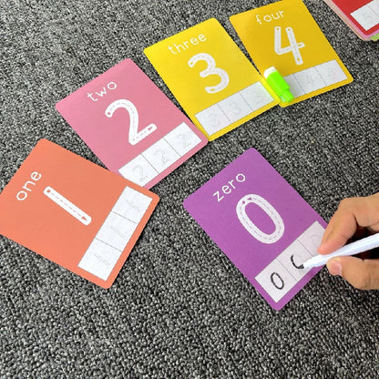 Educational Paper Number Flash Cards Cognitive Learning Toy