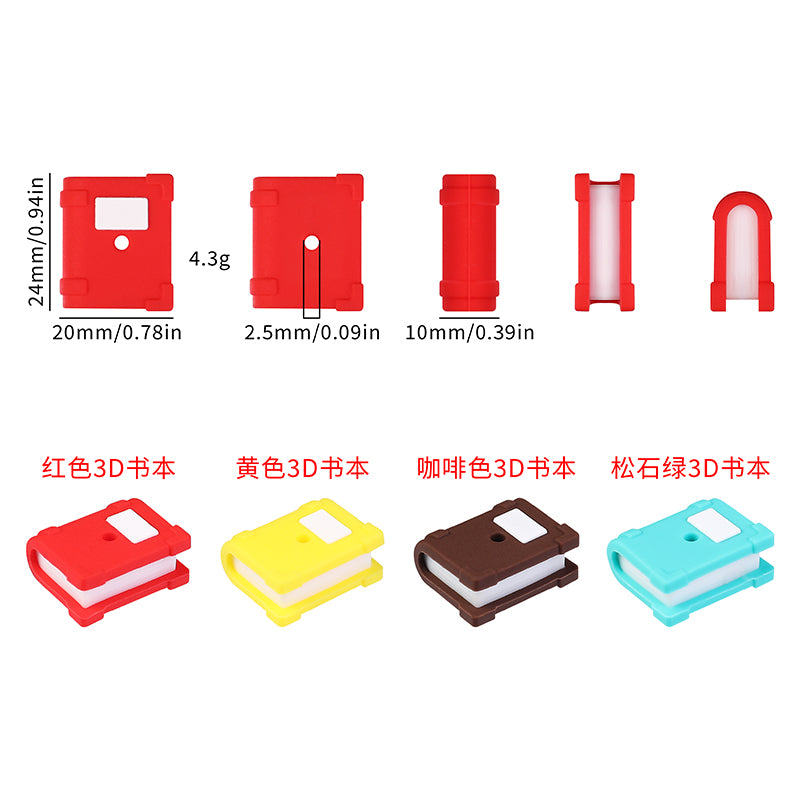 20Pcs Silicone 3D Focal Beads Color Book With Cover Design 10