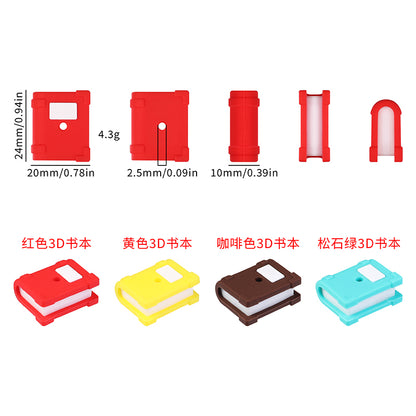 20Pcs Silicone 3D Focal Beads Color Book With Cover Design 10