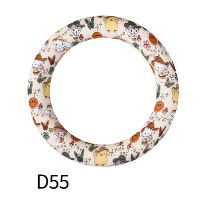65mm Printed Silicone Beads Rings 13