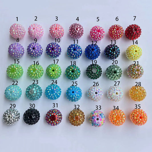50pcs 20mm Rhinestone Beads DIY Jewelry Making Craft Supplies