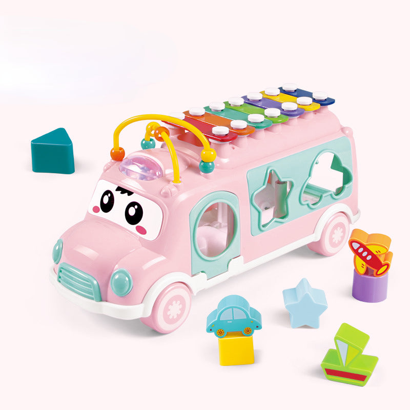 Plastic Bus Xylophone Toy Musical Instrument for Baby Early Education 7