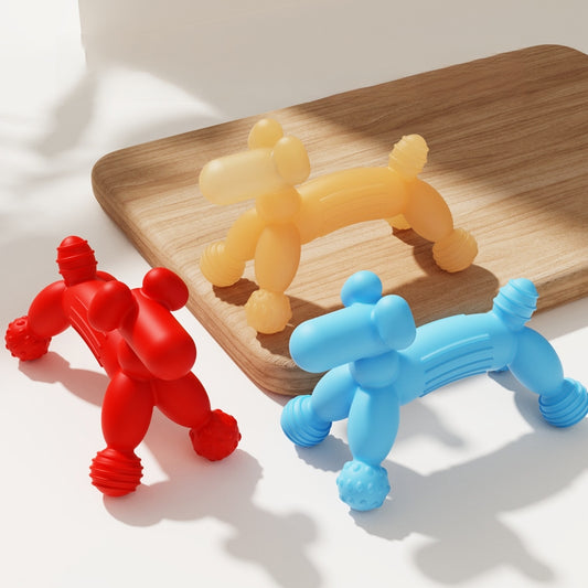 Silicone Baby Teething Toy Balloon Dog Shape for Infant