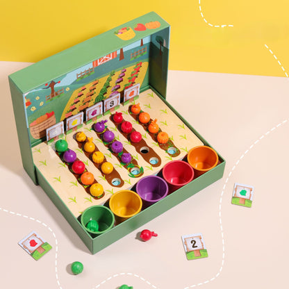 Wooden Montessori Toys Farm Fruit Vegetable Educational Toy 3