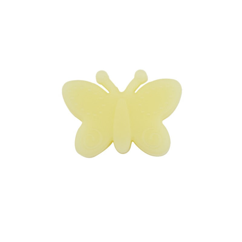 20pcs Silicone Focal Beads Butterfly Side Profile 17