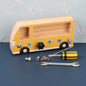 Wooden Building Blocks Montessori Toy Bus with Screwing Tools 7