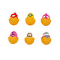 20pcs Silicone Focal Beads Cartoon Eggs in Cracked Shell Base