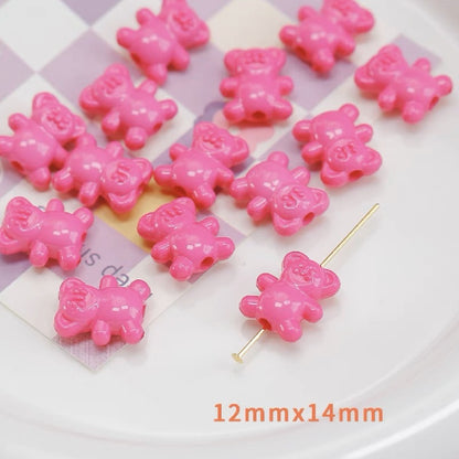 20pcs 12x14mm Bear Acrylic Beads Jewelry Making Craft Supplies 13