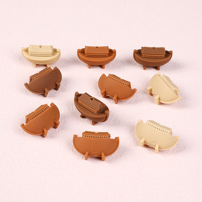 Silicone 3D Focal Beads Jesus Noah Ark Boat Shape 4