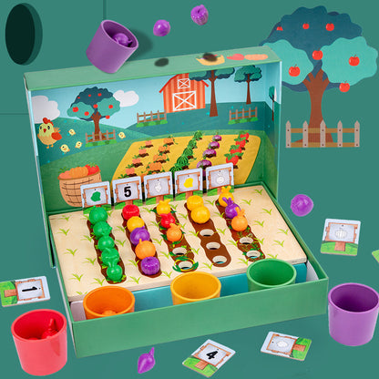 Wooden Montessori Toys Farm Fruit Vegetable Educational Toy 2