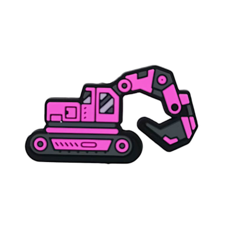 Silicone Focal Beads Four Color Excavator Side Profile 5