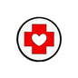 20pcs Silicone Focal Beads Nurse Symbol Red Cross with White Heart Button