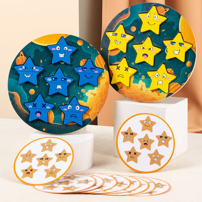 Wooden Building Blocks Star Face-Changing Educational Toy 2