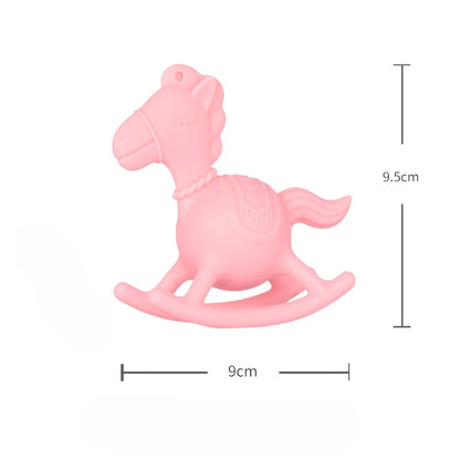 Silicone Baby Teething Toy Rocking Horse Sound for Infant 4 Pack 4