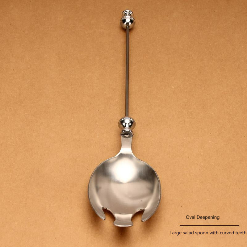 Beadable Salad Fruit Spoon Stainless Steel DIY Craft Supplies 11
