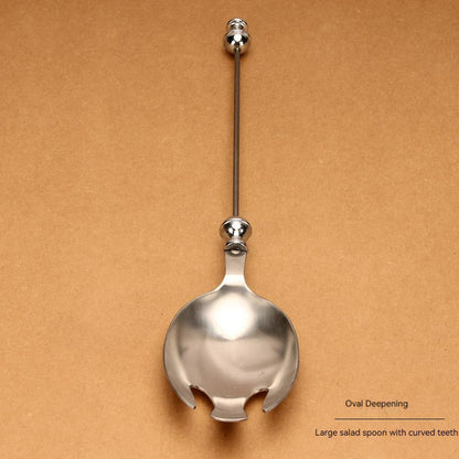 Beadable Salad Fruit Spoon Stainless Steel DIY Craft Supplies 11