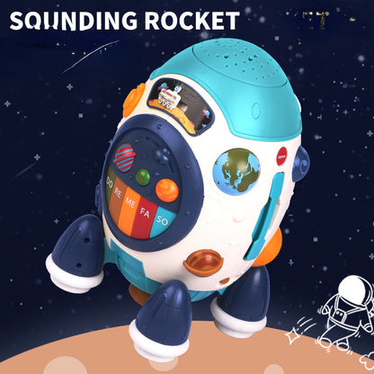 Plastic Kids Aviation Rocket Music Drum Educational Toy 8