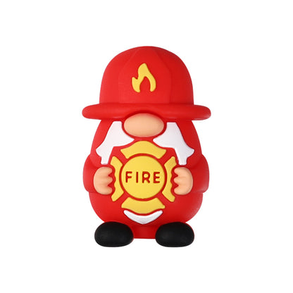 20Pcs Silicone 3D Focal Beads Doctor Police Firefighter Career Medical Theme 16