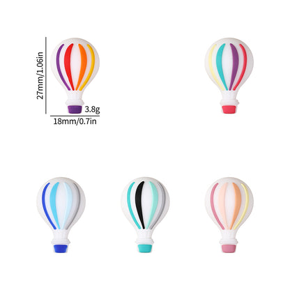 20Pcs Silicone 3D Focal Beads Hot Air Balloon Layered Wings 9